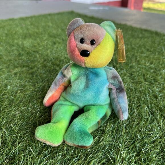 TY Beanie Baby Garcia 1993 Style 4051 Tie Dye With Tags - Picture 1 of 10